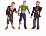 BOHS Zombie Dolls Action Figures Toys - Gift Package - Articulated Joints Miniature Model - 4 Inches - Pack of 6
