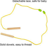 BOHS Caterpillar Lacing Block Beads - Toddler Learn Math Counting, Numbers and Shapes-  Early Development Toys