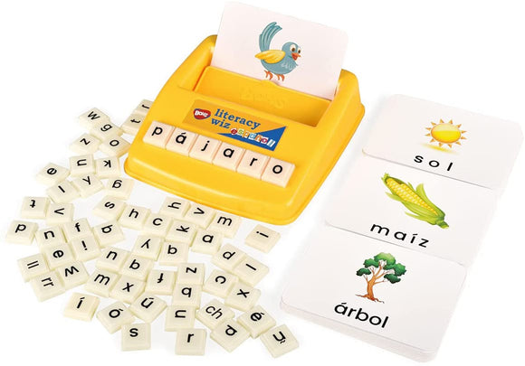 BOHS Spanish Literacy Wiz Fun Game - Espanol Lower Case Sight Words - 60 Flash Cards - Preschool Language Learning Educational Toys