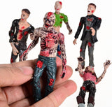 BOHS Zombie Dolls Action Figures Toys - Gift Package - Articulated Joints Miniature Model - 4 Inches - Pack of 6