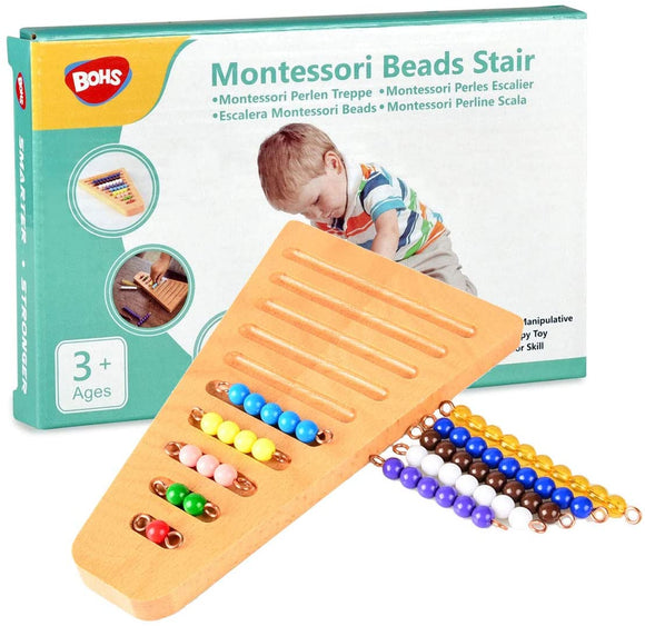 Montessori 1-10 Bead Stair with Holder - Montessori Math Manipulatives Materials - Preschool Learning Educational Toys
