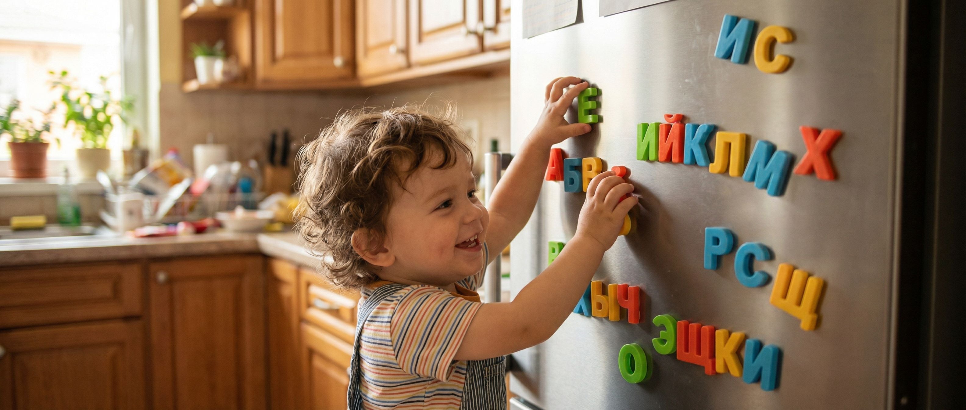BOHS Russian Magnetic Alphabet Letters Fridge Magnets, Educational Learning Toy for Kids, Home Decor, Refrigerator Message Board,33 Pieces Pack