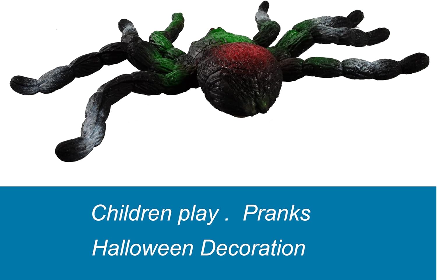 BOHS Jiggly Spider Mom and Spiderlings - Stretch & Squeeze - 4-Piece Rubber Realistic Big Soft - Halloween Squishy Toy - Prank Bugs