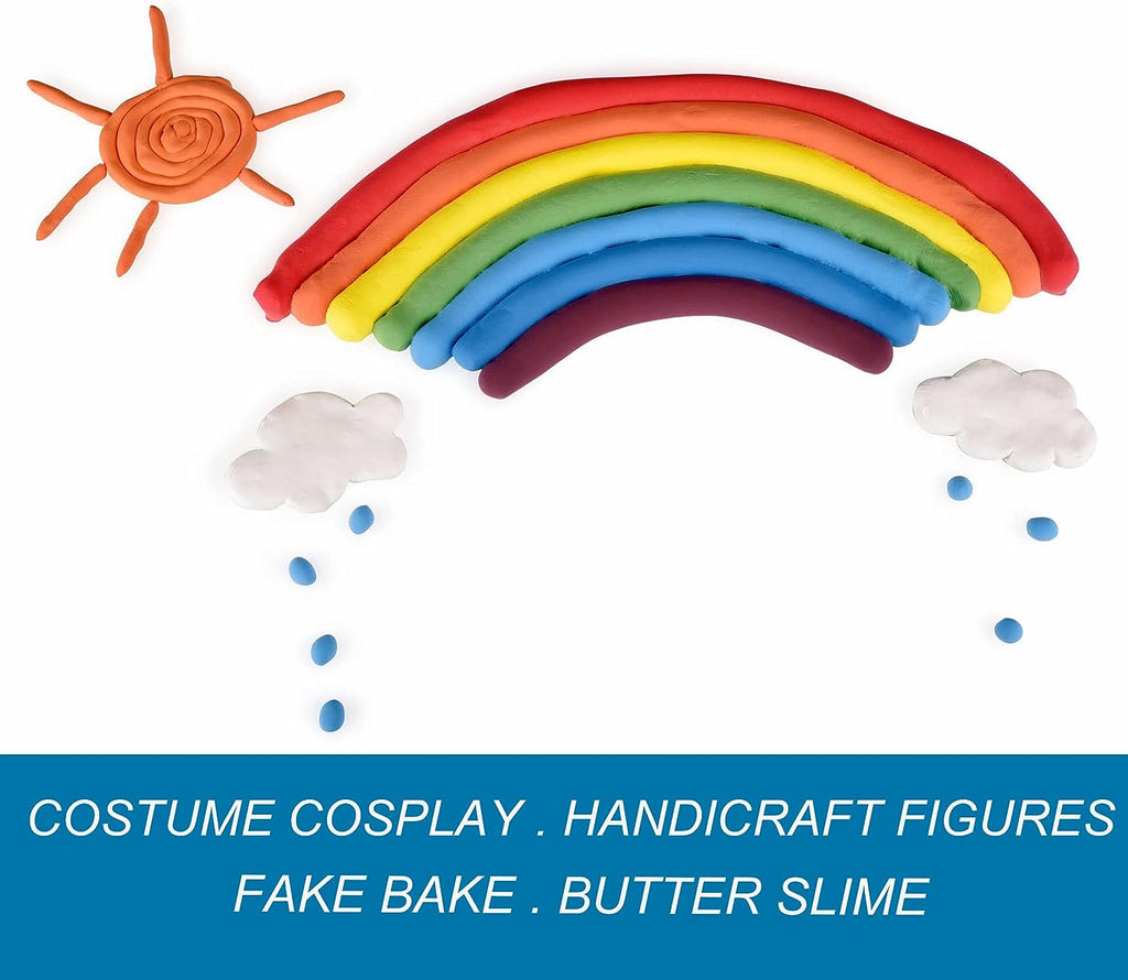 BOHS 12-Colors Foam Modeling Clay - Squishy, Air Dry, Soft - for Cosplay,School Projects,Baby Hand Print,Slime - Gifts for Adult and Kids - 12 pcs,2.65 lbs,Ages 3 & Up