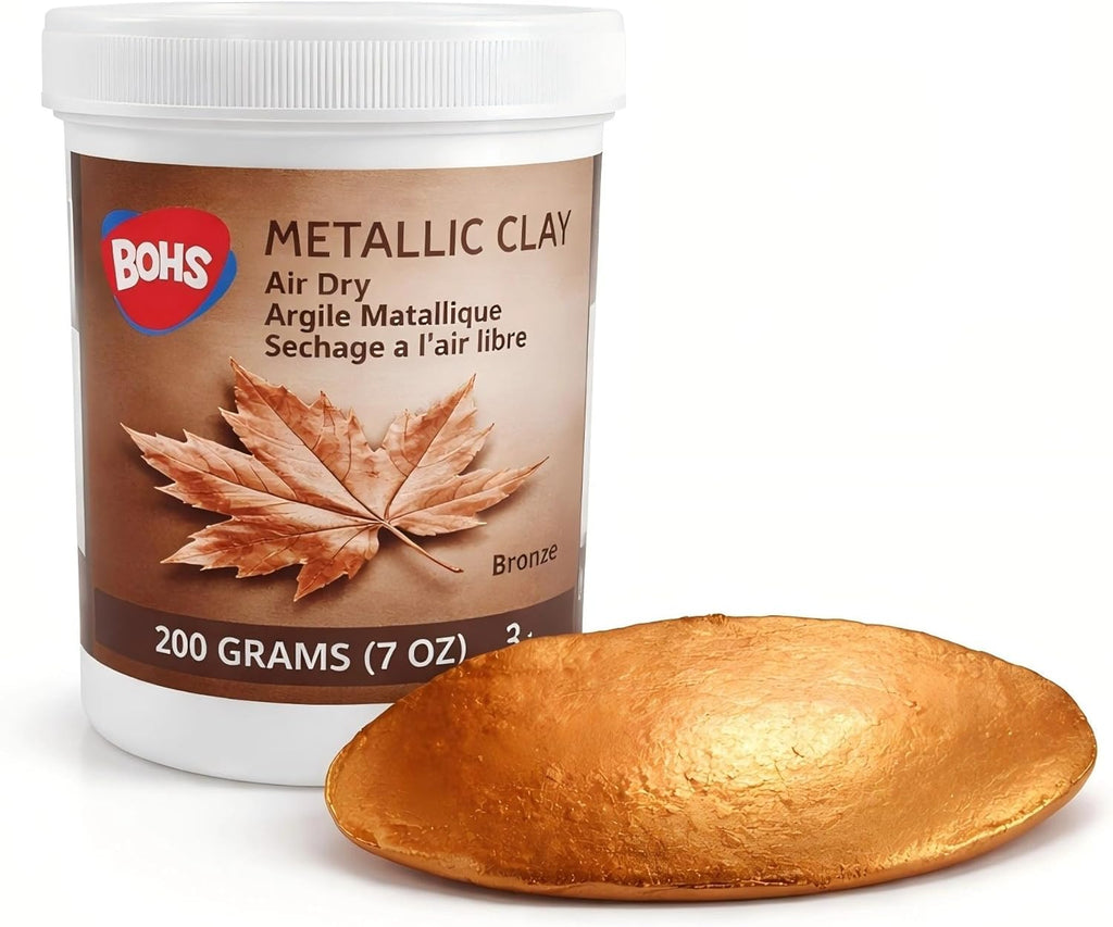 BOHS Copper Metallic Clay - 200g,Air Dry,Shiny - for Item Decoration, Figures,Props Sculpting Materials