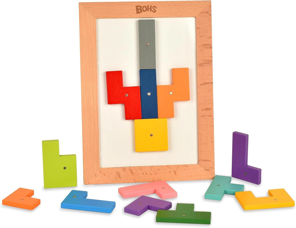 BOHS Wooden Magnetic Puzzle - Anti-Loss for Home and Travel Playing - Portable Russian Jigsaw Puzzle Brain Teaser Toy Gift for Kids