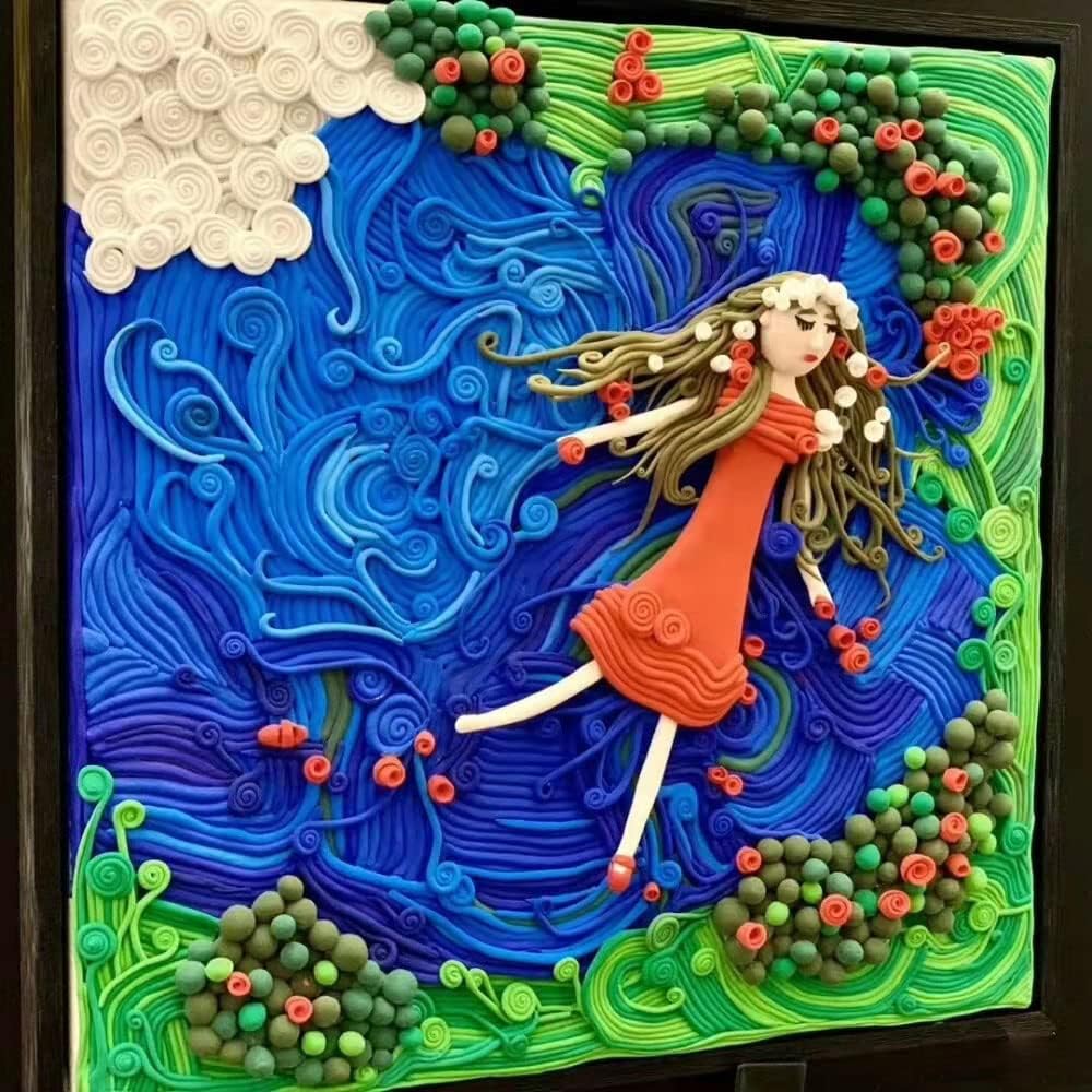 BOHS Blue Modeling Foam Clay - Squishy,Soft, Air Dry -for School Project,Cosplay,Fake Bake, Slime Supplies-1.1 Lbs/ 500 Grams