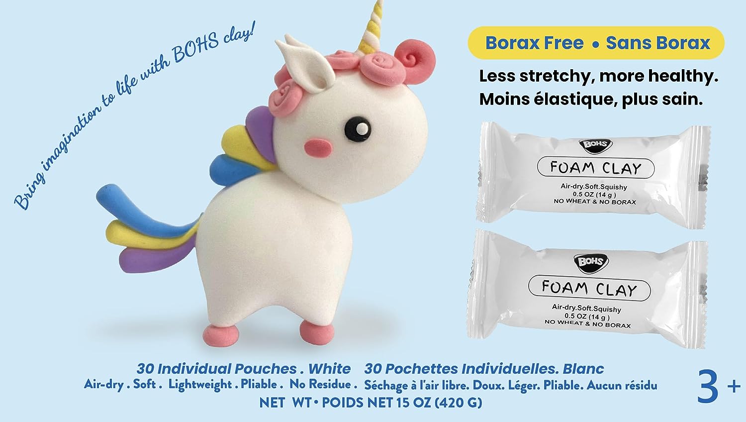 BOHS Foam Clay - Borax Free for Children Care - 30 Count Individual Po –  BOHS Toys