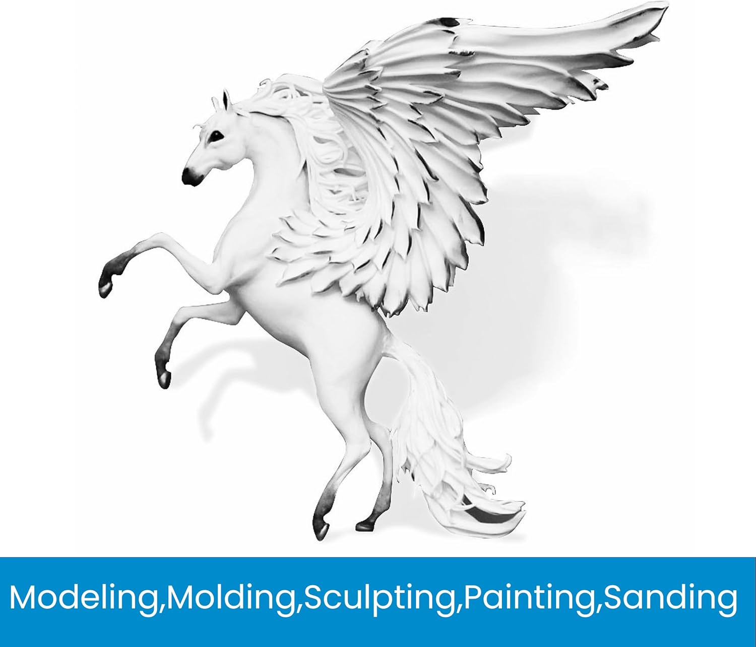 BOHS White Squishy Slime and Modeling Foam Clay, Air Dry, para proyectos escolares de artes y manualidades, 3 libras / 1.36 KG, edad 3 años y más 