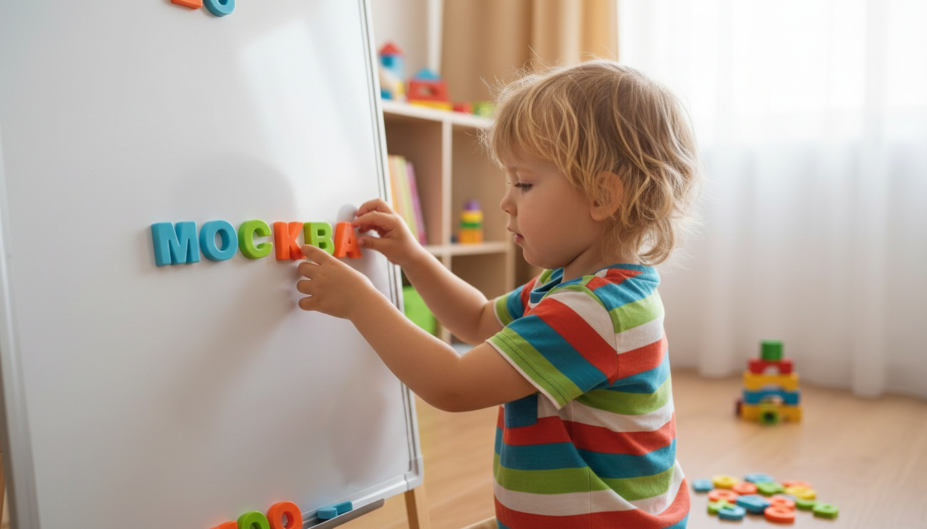 BOHS Russian Magnetic Alphabet Letters Fridge Magnets, Educational Learning Toy for Kids, Home Decor, Refrigerator Message Board,33 Pieces Pack