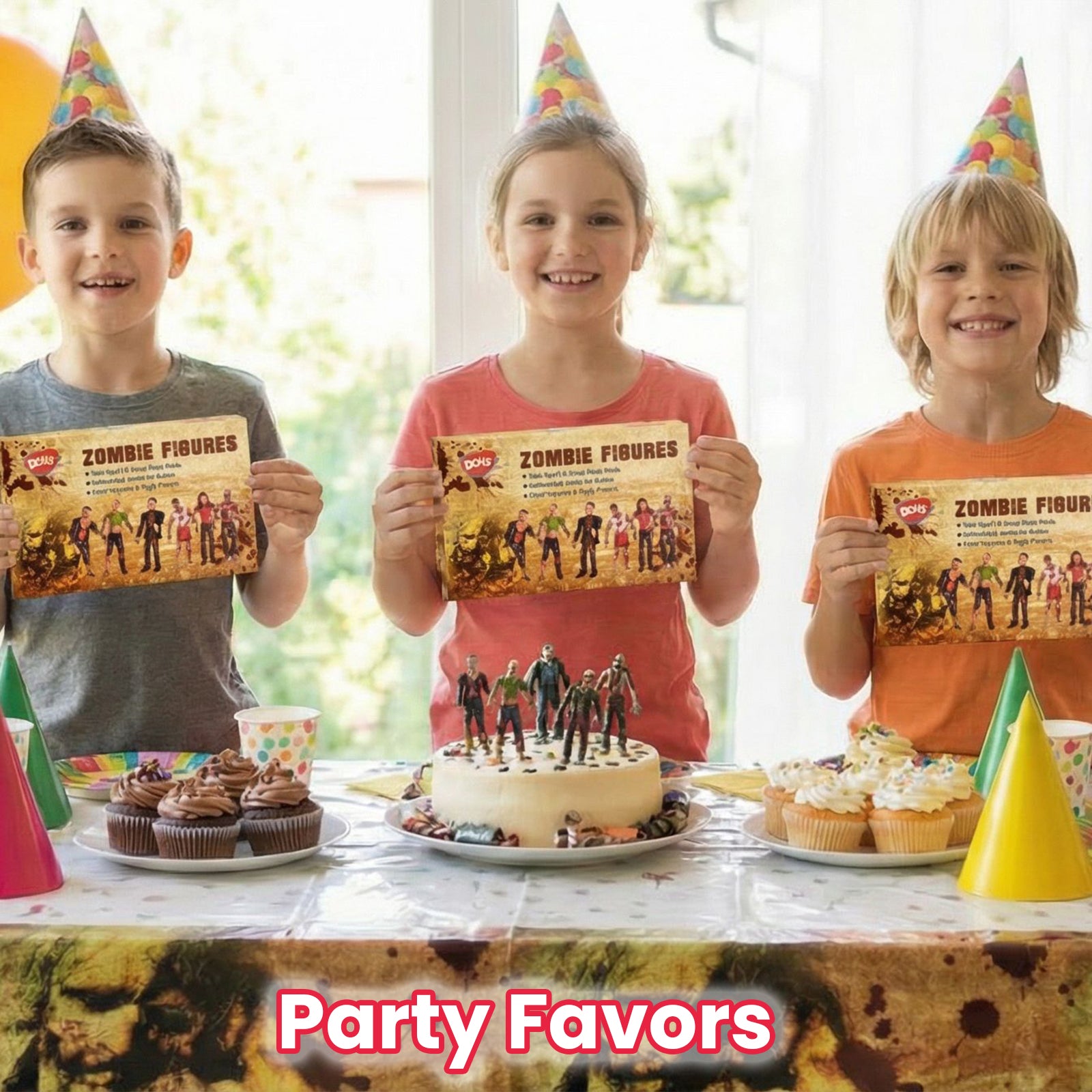 BOHS Zombie Dolls Action Figures Toys - Gift Package - Articulated Joints Miniature Model - 4 Inches - Pack of 6