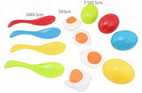 Juego de carreras de huevos y cucharas BOHS con yema - Diversión familiar en el césped del patio trasero - Juguete de fiesta de Navidad deportivo de feria de campo para niños 