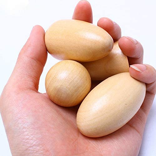 3D Shapes Guess Game - Solid Figures Geometry Miniature Set in Mystery Bag - Wooden Montessori Toys - Pack of 10pcs - Ages 3 and Up