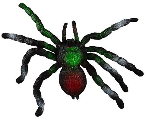 Araña blanda realista - Juguete de broma de Halloween Modelo animal de simulación aterradora - Elástico grande y suave - Alivia el estrés 