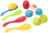 Juego de carreras de huevos y cucharas BOHS con yema - Diversión familiar en el césped del patio trasero - Juguete de fiesta de Navidad deportivo de feria de campo para niños 