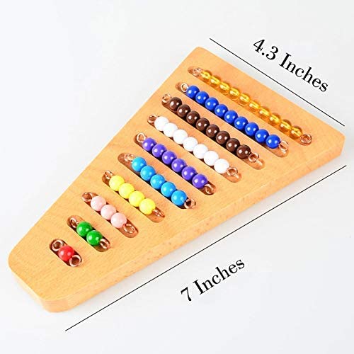Montessori 1-10 Bead Stair with Holder - Montessori Math Manipulatives Materials - Preschool Learning Educational Toys