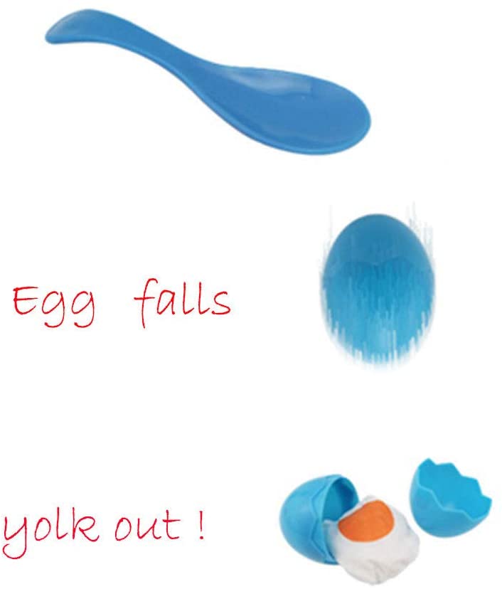 BOHS Egg and Spoon Race Game Set with Yolk - Backyard Lawn Family Fun - Field Fair Sport Christmas Party Toy for Kids