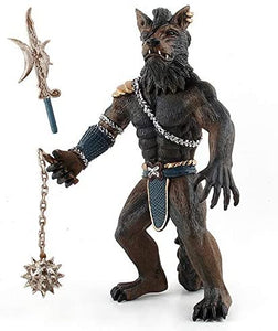 7.7 Inches Solid Werewolf Soldier Action Figure with 2 Weapons, Fantacy Model Toy - 19.5 Centimeters