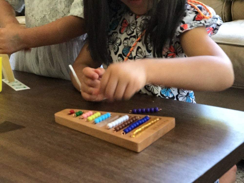 Montessori 1-10 Bead Stair with Holder - Montessori Math Manipulatives Materials - Preschool Learning Educational Toys