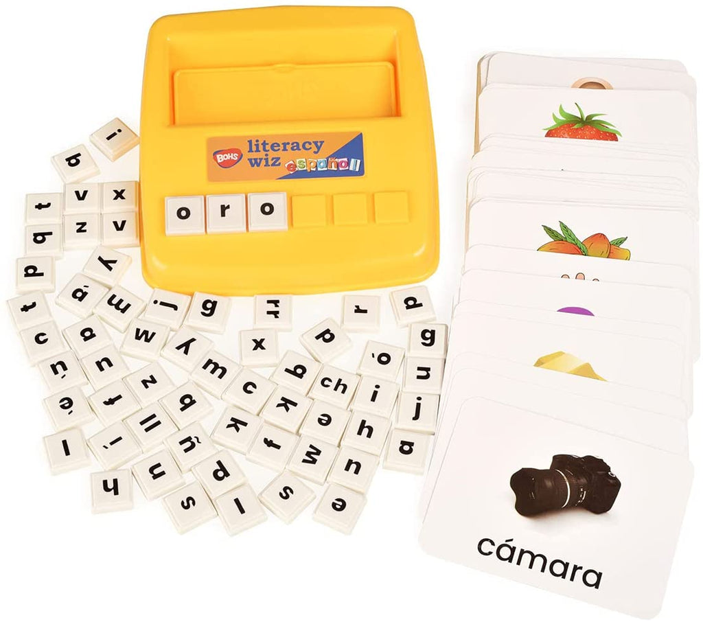 BOHS Spanish Literacy Wiz Fun Game - Espanol Lower Case 60 Flash Cards - Preschool Language Learning Educational Toys (Pack of 6)
