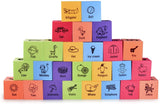 BOHS Foam Learning Blocks - Alphabets,Numbers,Shapes,Sight Words - Quiet,Safe and Float on Water Bathtub Toys,30pcs