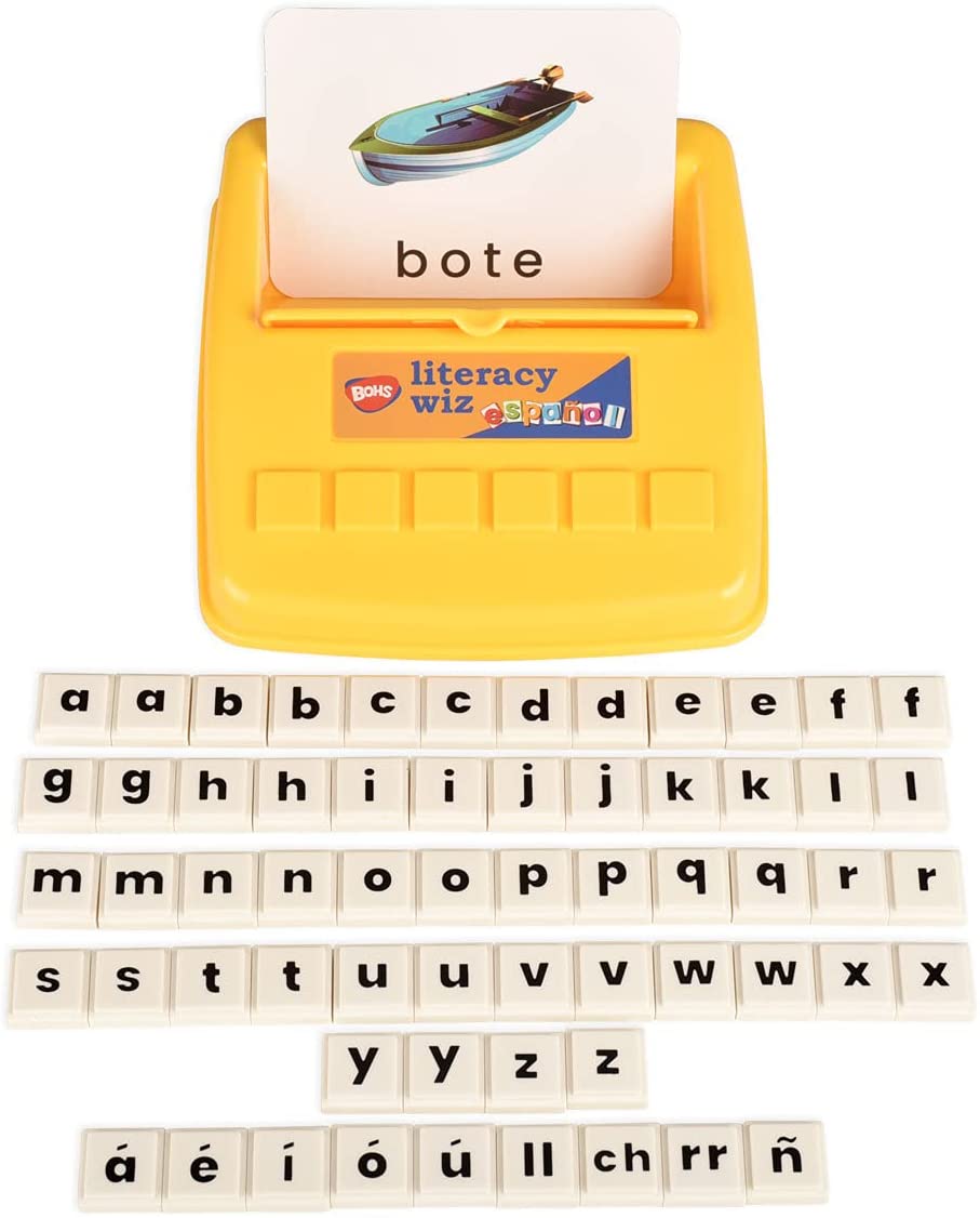 BOHS Spanish Literacy Wiz Fun Game - Espanol Lower Case Sight Words - 60 Flash Cards - Preschool Language Learning Educational Toys