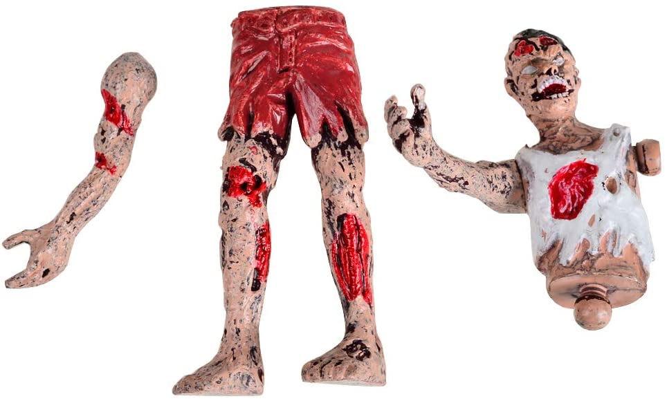BOHS Zombie Dolls Action Figures Toys - Gift Package - Articulated Joints Miniature Model - 4 Inches - Pack of 6