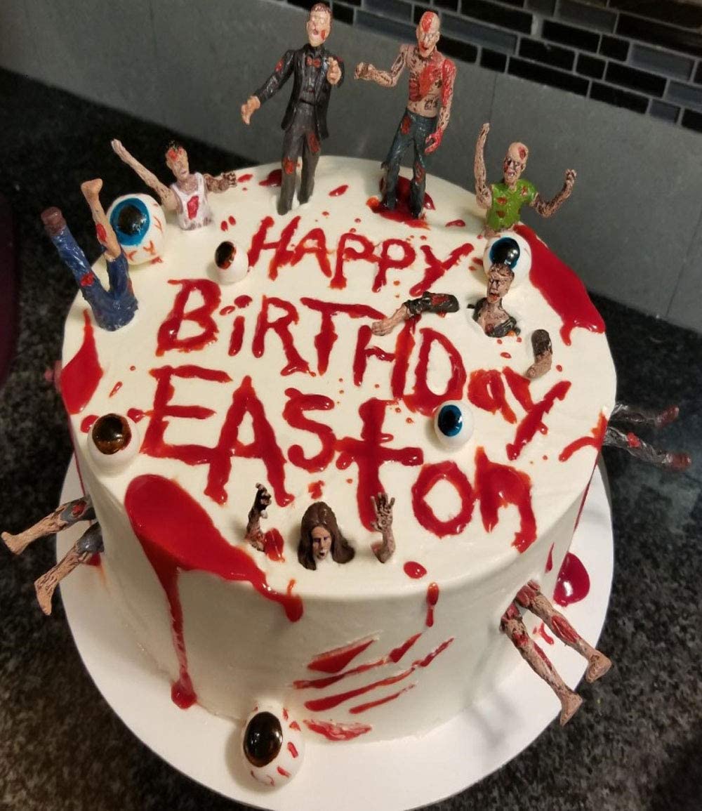 BOHS Zombie Dolls Action Figures Toys - Gift Package - Articulated Joints Miniature Model - 4 Inches - Pack of 6