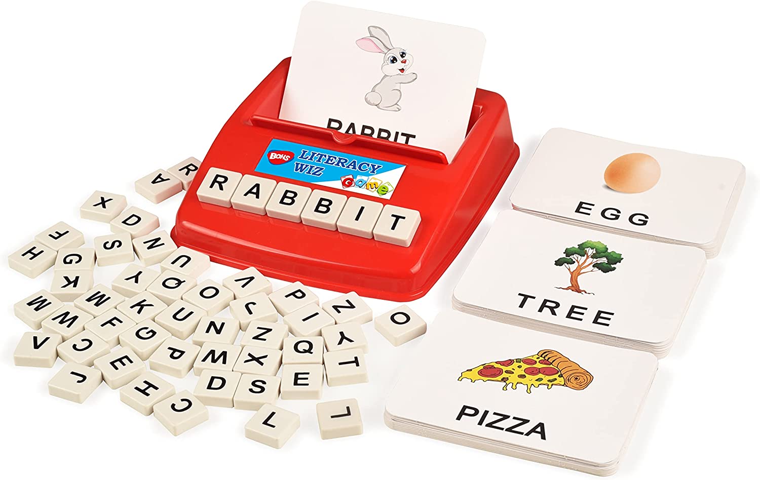 BOHS Literacy Wiz Fun Game -  Sight Words - 60 Flash Cards - Preschool Language Learning Educational Toys