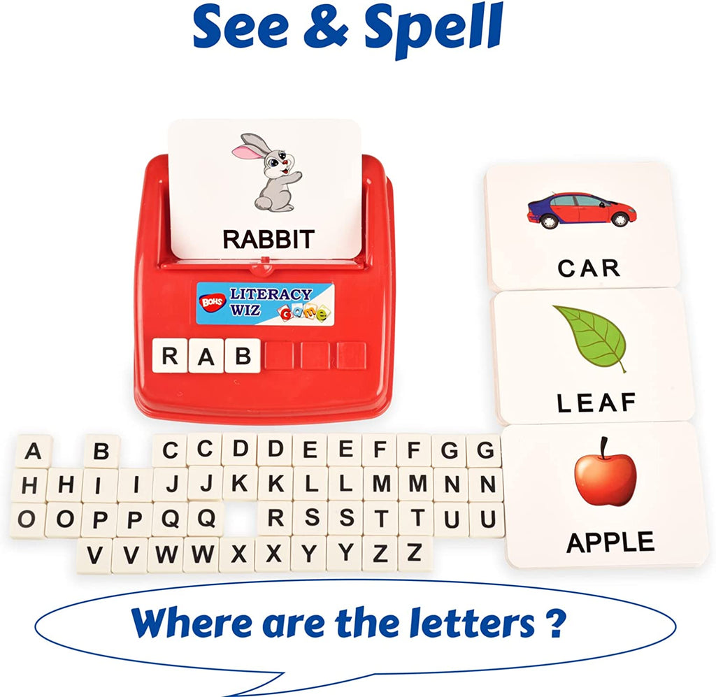 BOHS Literacy Wiz Fun Game -  Sight Words - 60 Flash Cards - Preschool Language Learning Educational Toys