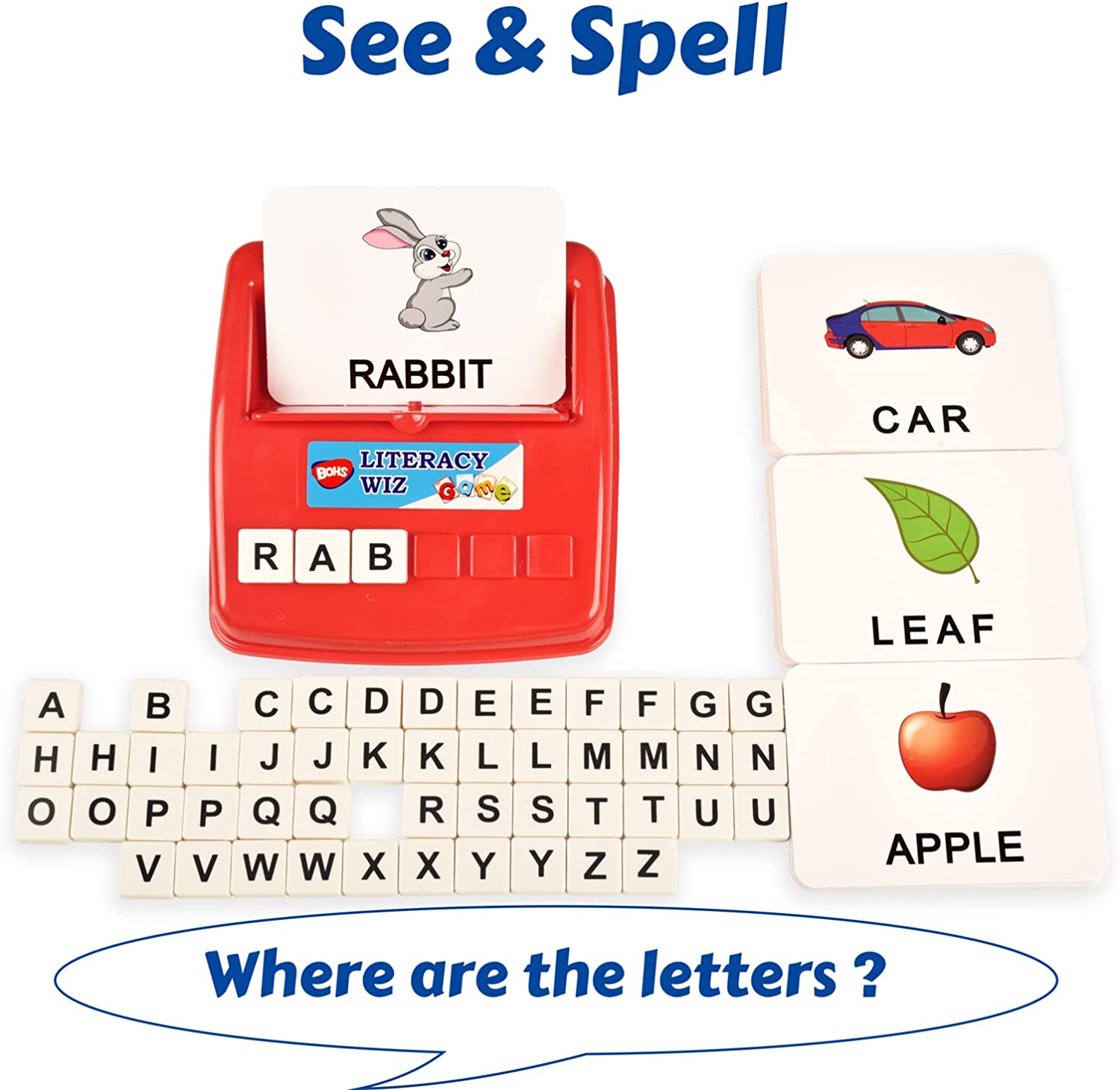 BOHS Literacy Wiz Fun Game -  Sight Words - 60 Flash Cards - Preschool Language Learning Educational Toys