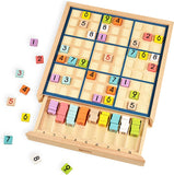 BOHS Wooden Rainbow Sudoku for Kids - 3 in 1 Easy to Hard - with Book of 320 Sudoku Puzzles - Desktop Brain Teaser Game Toys