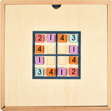 BOHS Wooden Rainbow Sudoku for Kids - 3 in 1 Easy to Hard - with Book of 320 Sudoku Puzzles - Desktop Brain Teaser Game Toys