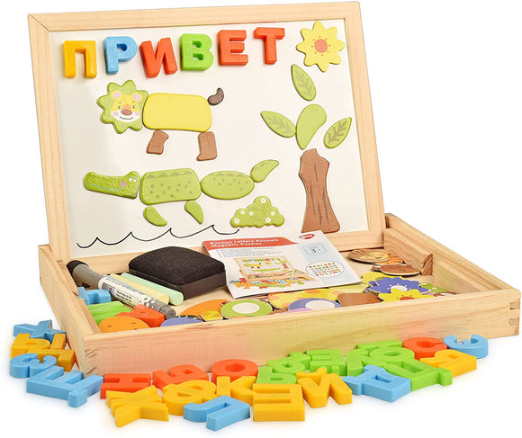 100+Pcs Wooden Multifunction Children Animal Puzzle Writing