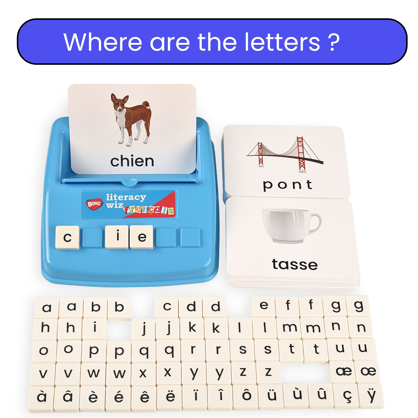 BOHS French Literacy Wiz Fun Game - Lower Case Sight Words - 60 Flash Cards - Preschool Language Learning Educational Toys…