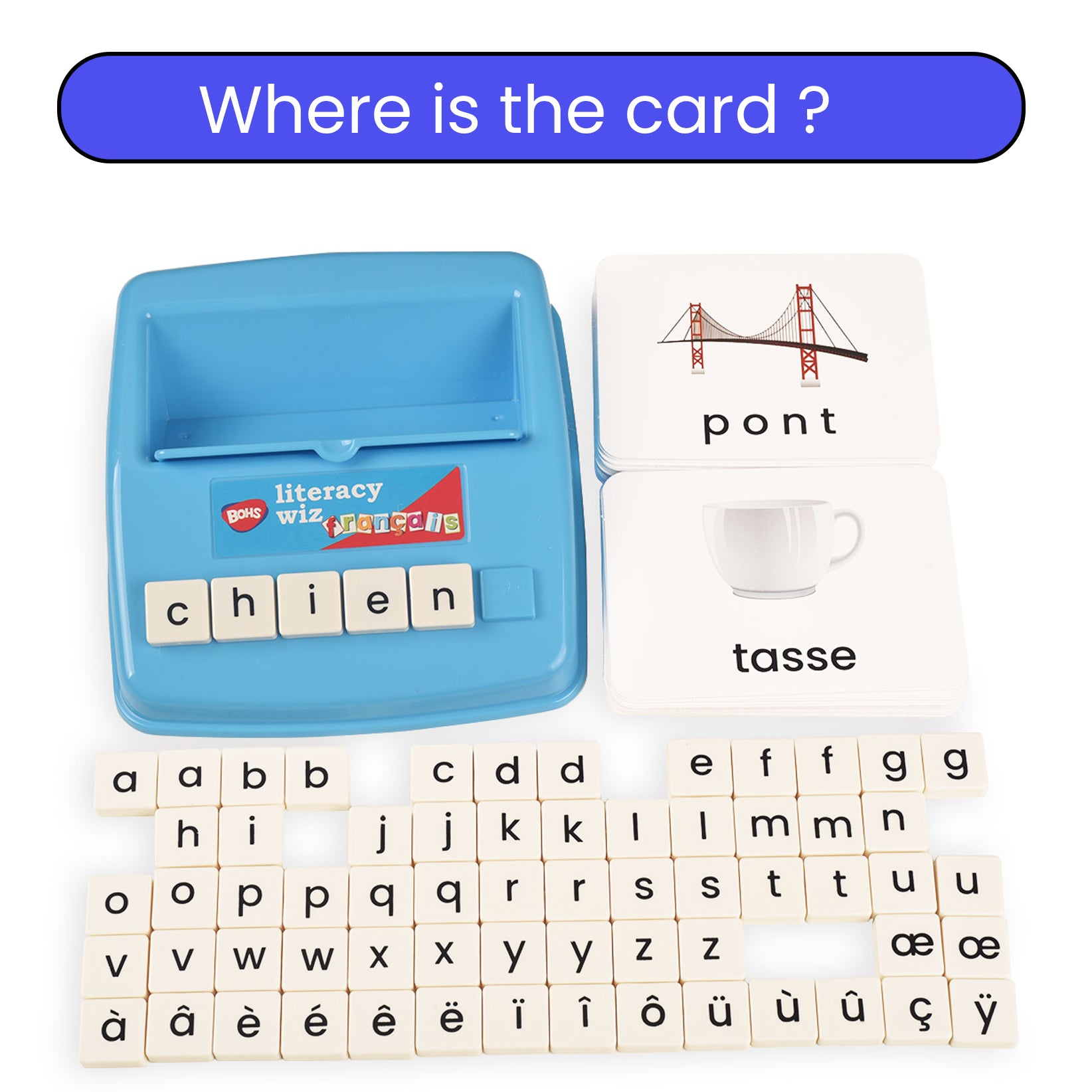 BOHS French Literacy Wiz Fun Game - Lower Case Sight Words - 60 Flash Cards - Preschool Language Learning Educational Toys…